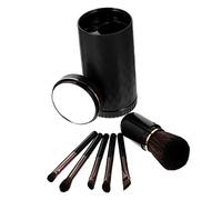 BELLIFFY 1set Portable Makeup Brush with Mirror Professional Fiber Brushes for Blending Foundation and Cosmetics for Makeup Enthusiasts and Artists