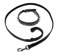 BELLIFFY 1set Spiked Dog Collar Studded Rivet Design for Breeds for Daily Walks and Cosplay Pu