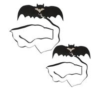 BELLIFFY 2 Pcs Pet Harness Cat Vest Harness Bat Wings Boys and Girls Demon Black Light-up Outdoor Activity Leash
