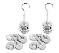 BELLIFFY 2 Sets Chrome-plated Slotted Weights with Hangers Total Mass for Laboratory Scientific Experiments Precise Calibration Weight for Lab Use