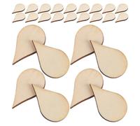 BELLIFFY 200pcs 15mm Natural Teardrop Wood Cutouts Unfinished Wooden Blanks for DIY Crafts Water Drop Shape Ornaments Woodcraft Accessories for Home and Party Decoration