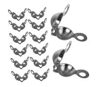 BELLIFFY 200pcs Iron Crimp Beads for Jewellery Making, Small Black Clamshell Calotte Bead Tips with Dual Heads, Easy to Use and Suitable for Beginners in DIY Jewelry Crafting