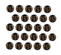 BELLIFFY 200Pcs Tibetan Buddhist Beads Spacer Charms for Jewelry Making Black Six Word Beads for DIY Bracelets Necklaces and Spiritual Gifts