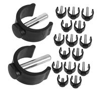 BELLIFFY 20pcs Adjustable Cane Clamp Lock for Walking Stick and Walker Holder Abs Plastic and Steel Fixing Pin for Outdoor Climbing Backpacking Mountaineering Accessories