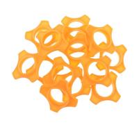 BELLIFFY 20PCS Anti-shake Microphone Rubber Rings with Four-corner Anti-rolling Design for Handheld Mic Grip and Drop Protection Elastic Shockproof Bumpers in Orange for Ktv Party and