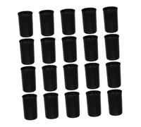 BELLIFFY 20pcs Black Film Canisters Lids Plastic Storage Containers for Camera Reel and Bead Organizer, Lightproof Film Storage Box Suitable for Photography and Craft Supplies