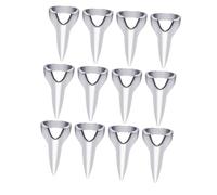 BELLIFFY 20PCS Hairdresser Finger Rings Hair Separator Comb Salon Barber Hairdressing Tool for Halloween Cosplay Party Role Playing Accessories Silver