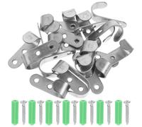 BELLIFFY 20pcs Heavy Duty Metal Hanging Hooks with Screws Stable Tarp Accessories for Trailer Awning Fastening Multipurpose Sunshade Net and Cargo Towing J Hooks Easy Install and Secure