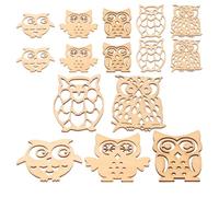 BELLIFFY 20pcs Owl Shaped Wooden Embellishments for Crafts with Smooth Surface and Hollow-Out Design for Wood Sticks Crafts and Decoupage Hangers Creative and Delicate Looking Style