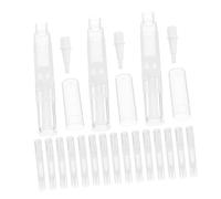 BELLIFFY 20pcs Transparent Empty Cuticle Oil Pens Twist Cosmetic Container Tubes with Brush Tip Refillable Lip Gloss Applicators Vacuum Design for Nails Makeup and Skincare