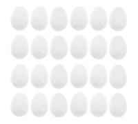 BELLIFFY 20pcs White Plastic Parrot Eggs for Bird Nesting and Brooding Training, Realistic Design Artificial Eggs for Clutch Control and Breeding Supplies