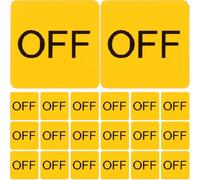 BELLIFFY 20pcs Yellow Pvc On/off Device Stickers Lightweight and Practical Switch Label Decals Suitable for Company and Living Room Use