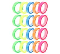 BELLIFFY 20rolls Colored Marking Tape Transparent Sticky Tabs for Highlighting Studying Essentials Office Decor Annotating Notes for Students and Teachers