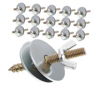 BELLIFFY 24 Sets Heavy Duty Bird Cage Accessory Screws with Washers Retaining Fittings for Secure Perch and Breeding Box Fixing Pet Cage Hardware for Stable Assembly