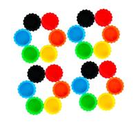 BELLIFFY 24pcs Silicone Reptile Feeding Bowls Set Shallow Wide-rimmed Pet Food Dishes for Geckos Tortoises Bearded Dragons Anti-tip Heat-resistant Bowls for Small Pets