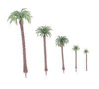 BELLIFFY 25pcs Miniature Palm Tree Models Fake Coconuts Landscape Architecture Trees for DIY Crafts Tropical Garden Scenery Model Set Mixed Sizes for Indoor Outdoor Decoration