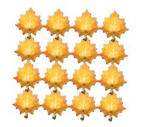 BELLIFFY 25pcs Thanksgiving Foil Maple Leaf Balloons Shiny Fall Balloon Decor for Autumn Harvest Festival Party Easy to Inflate Aluminum Film Leaf for Seasonal Decorations