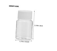 BELLIFFY 25pcs Transparent Medicine Organizer Box with Wide-Mouth Screw Caps Clear Plastic Sample Bottles for Liquid and Pill Storage Portable Small Vials with Lids for Travel and Daily Use