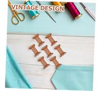 BELLIFFY 25pcs Vintage Wood Bobbins for Crafts Empty Wooden Thread Spools Multipurpose Yarn Holders for Embroidery Sewing Knitting Sustainable Natural Wooden Spools for Organized DIY
