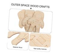 BELLIFFY 27pcs DIY Outer Space Wooden Cutouts Unique Alien Designs Unfinished Wood Crafts for Painting Lightweight Durable Home Decoration Supplies