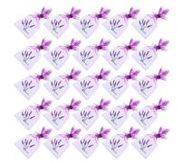BELLIFFY 28pcs Reusable Lavender Sachet Bags with Drawstring Closure Cotton Muslin Pouches with Floral Print for Jewelry Spices Wardrobe Organization and Washable