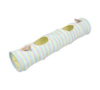 BELLIFFY 2holes Pet Cat Tunnel Toy Collapsible Indoor Activity Tunnel Balls for Kittens Small Animals Cozy Hideout Play