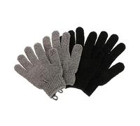 BELLIFFY 2pairs Exfoliating Shower Gloves Bath Scrubbers for Gentle Skin Care Unisex Hanging for Neck Shoulders and Feet Exfoliation