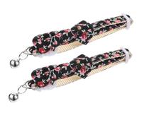 BELLIFFY 2pcs Adjustable Cute Cat Collar Bell and Bow Tie Pet Collar for Daily Wear Suitable for Cats and Kittens Comfortable and Skin-friendly Design for Holidays and Gatherings