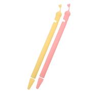 BELLIFFY 2pcs Adorable Silicone Pencil Sleeves for Pencil Cute Easy to Install Protects against Scratches and Dirt Comfortable Grip for Better Control