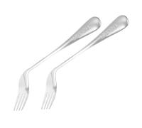 BELLIFFY 2pcs Angled Feeding Forks for Elderly Right-Handed Patients Self-Feeding Utensils Assistive Tableware for Bedridden and Disability Use