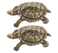 BELLIFFY 2pcs Antique Brass Turtle Drawer Pulls Vintage Animal Cabinet Knobs for Dressers Wardrobes Kitchens Ergonomic Coastal Door Handles with Artisan Finish for Bathroom Furniture