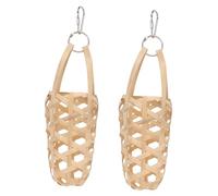 BELLIFFY 2pcs Bird Parrot Foraging Basket Millet Vegetable Holder for Cage Chicken Treat Veg Holder Cage Basket Bird Parrot Toys