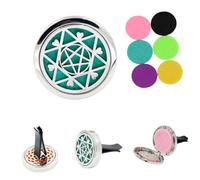 BELLIFFY 2Pcs Car Perfume Diffuser Clip Elegant Aromatherapy Air Freshener for Automotive Vent with Random Color Felt Pads Easy Installation Material High Temperature Resistant
