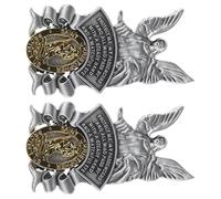 BELLIFFY 2pcs Car Visor Clip Guardian Angel Religious Car Accessory Front Side Sun Visor Clip for Parents Teen Drivers Driving Safety Spiritual Travel Ornament