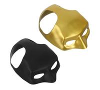 BELLIFFY 2pcs Cat Bat Mask Halloween Pet Costume Caps Lightweight Dress Up Headdress for Cats and Dogs Fit Party Cosplay Accessories Black and Gold