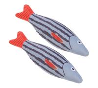 BELLIFFY 2pcs Cat Catnip Fish Toy Cartoon Fish Design for Indoor Cats Interactive Chew Toy for Kittens Helps Relieve Stress and Maintain Health