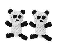 BELLIFFY 2pcs Chew Toy for Pet Puppy Dog Cat Panda Cotton Rope Toy Molar Interactive for Bad Biting Behavior Dental Cleaning