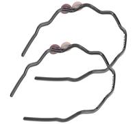 BELLIFFY 2pcs Colorblock Double Ball Headbands for Women, Cute Decorative Hair Accessories, Elastic Non-slip Hairbands Suitable for Daily Wear and ’ Fashion