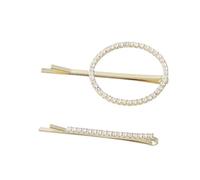 BELLIFFY 2pcs Elegant Hair Clips Round Design Stylish Bobby for Various Occasions Water-resistant Hair Accessories for Women