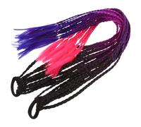 BELLIFFY 2Pcs Gradient Color Braided Ponytail Extensions for - Synthetic Festival Hairpieces with Ponytail Tie - Cosplay Hair Accessories for Parties and