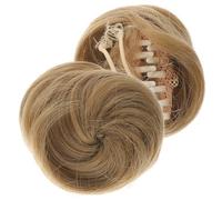 BELLIFFY 2pcs Hair Donut Bun Maker Fake Bun Claw Chignons High Temperature Extensions for Volume Fullness for Weddings Dance Performances Everyday Wear