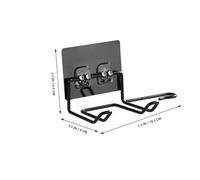 BELLIFFY 2Pcs Hair Dryer Bracket Wall Mounted Storage Rack Traceless Stainless Steel Bathroom Hanger Non-rusting for Cabinet Shelf Wardrobe Black White