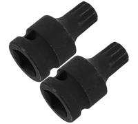 BELLIFFY 2pcs Impact Triple Square Brake Caliper Socket Stubby Design High-Hardness Material for Precise Brake Repairs and Car Maintenance