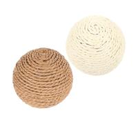 BELLIFFY 2pcs Large Jute Rope Cat Scratcher Interactive Indoor Cat Toys for Fun and Exercise Teething for Healthy Claws and Engaging Playtime
