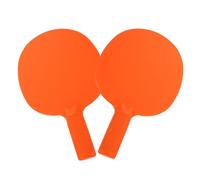 BELLIFFY 2pcs Lightweight Table Tennis Paddles Orange Plastic Training Rackets Beginner Indoor Outdoor Bat Set for Practice
