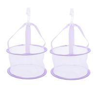 BELLIFFY 2pcs Makeup Brush Drying Holder Mesh Storage Baskets for Cosmetics Hanging Brush Drying Rack