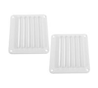BELLIFFY 2pcs Marine Style Grille Boat Grill Cover Marine Ventilation Vent Boat Cover Vent Louvered Blind Louver Air Rejilla De Aire Camper Nylon White