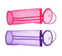 BELLIFFY 2PCS Mesh Yarn Storage Bags for Crochet and Knitting Large Round Breathable Crochet Hook Holders Quick Yarn Identification and Ventilated Organizer Tote for Wool and Craft Supplies