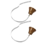 BELLIFFY 2pcs Metal Dog Door Bells Wall Mount Adjustable Puppy Potty Training Bells Vintage White Doggie Doorbell for Pet Communication and Toilet Training