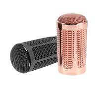 BELLIFFY 2pcs Microphone Ball Head Mesh Grille I D Metal Windscreen for Handheld Mic Wind Noise Reduction Protector Compatible with Ktv Studio Karaoke Impact Resistant Replacement Cover